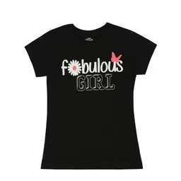 DYCA Girls Typography Printed Round Neck Cotton T-shirt-picture-29