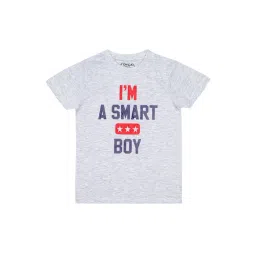 Dyca Kids Grey Melange Graphic Print T-Shirt-picture-43