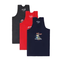 Dyca Kids Multicolor Cotton Printed Vest (Pack of 3)-picture-10