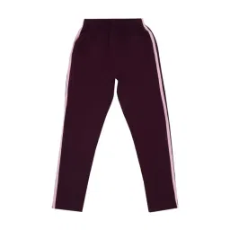 Dyca Kids Purple Cotton Color Block Trackpants image 1