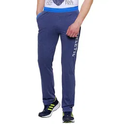 Dyca Navy Melange Regular Fit Printed Trackpants-picture-12