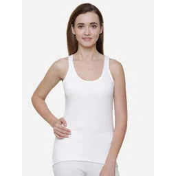 DYCA Women Off White Solid Cotton Thermal Tops image 1