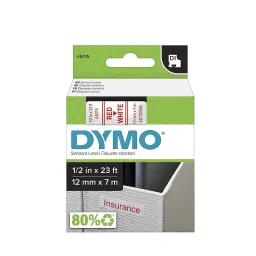 DYMO 12mm x 7m Red Print on White Tape Self-Adhesive Labels for Label Printer, ‎45015-picture-23