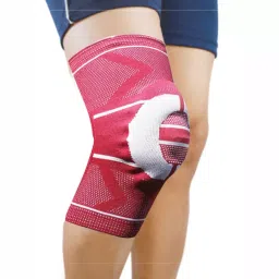 Dyna 3D Knitted Knee Brace (Left) - Maroon-XL-picture-42