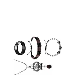 Dynamic Retail Global Stainless Steel Rhodium Multicolor Jewellery Set (Pack of 4)-picture-36