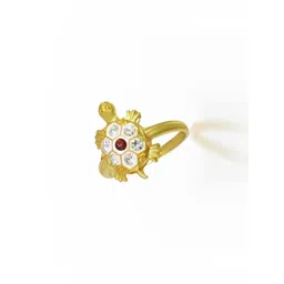 Dynamic Retail Global Tortoise Turtle Kachua Meru Ring for Men Women Boys Girl Vastu Fengshui Q-233T Brass Gold Plated Ring ()-picture-27
