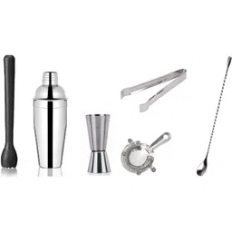 dynore Stainless Steel 6 Pcs Bartender Martini Kit Set 6 - Piece Bar Set-picture-22