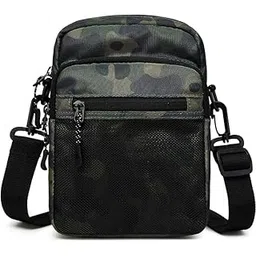 dynotrek SackPack Lack Small Crossbody Mini Messenger Side Shoulder Bag for Men Women Compatible Phone Passport Purse Fanny Pack Water Resistant -Army Green-picture-54
