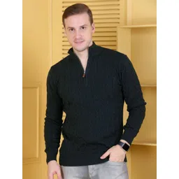 Dzant Men Cable Knit Woollen Sweater Vest-picture-17