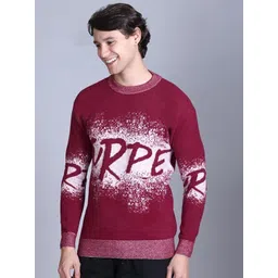 Dzant Men Printed Woollen Pullover-picture-10