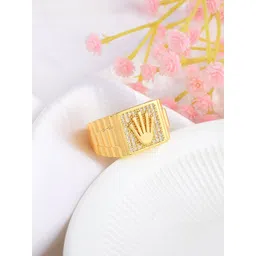 dzinetrendz Brass Gold plated Imitation Diamond Fashion Jewellery Finger ring-picture-36