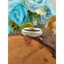 dzinetrendz Brass Silver plated Spinner Fashion Jewellery finger ring challa-picture-28