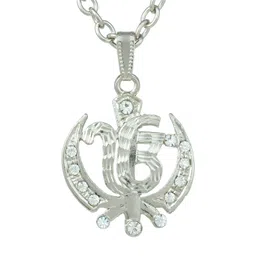 DZINETRENDZ Silver-Plated Brass Circular Pendants with Chains-picture-34