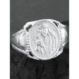 dzinetrendz Silverplated Shirdi SAI BABA finger ring-picture-35