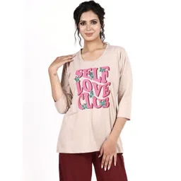 E-MAX Printed Round Neck Lounge T-Shirt-picture-34