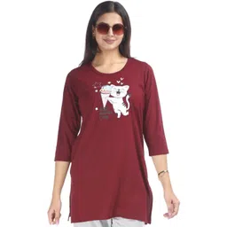 E-MAX Printed Round Neck Lounge T-Shirt-picture-27