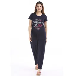 E-MAX Women Blue Cotton Blend Night suits-picture-40