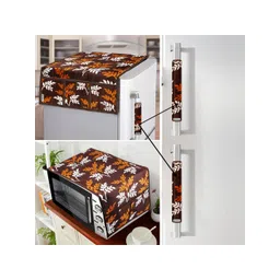 E-Retailer 4-Pcs Brown & White Printed Appliance covers-image-31