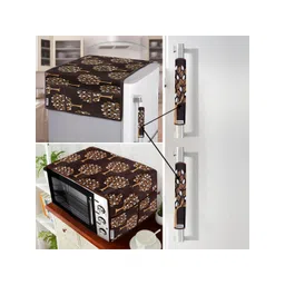 E-Retailer 4-Pcs Brown & White Printed Appliance covers-picture-38