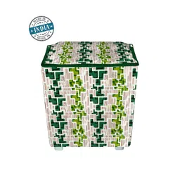 E-Retailer Beige & Green Printed Semi Automatic Washing Machine Cover image 2