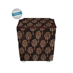 E-Retailer Brown Printed Semi Automatic Washing Machine Cover image 2