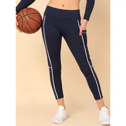 E1.88 Women Striped High Waist Pocket Tights image 1