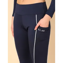 E1.88 Women Striped High Waist Pocket Tights image 2