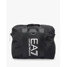 ea7 emporio armani Solid Pattern Gym Bag with Maxi Contrast Logo-picture-28