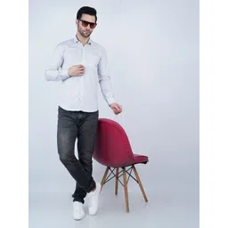 EARNSHAW Geometric Printed Spread Collar Cotton Slim Fit Casual Shirt-picture-35