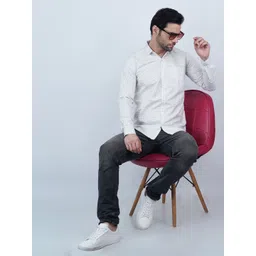 EARNSHAW Men Slim Fit Geometric Printed Spread Collar Cotton Casual Shirt-picture-26