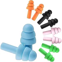 Earplugs Reusable Silicone 5 Pairs of Noise Reduction Ear Plugs, Suitable for Sleeping, Swimming, Snoring, Concerts, Airplanes, Travel, work Multi-uses-picture-54