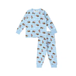 earth conscious Boys Graphic Printed Pure Cotton Night suit-picture-39