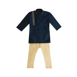 earth conscious Boys Mandarin Collar Straight Kurta With Pyjamas-picture-49