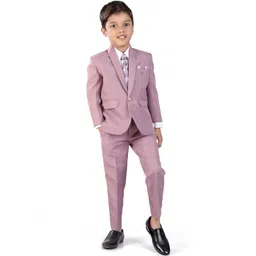 earth conscious Boys Single-Breasted Four-Piece Party Suit-picture-31