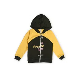 earth conscious Girls Colourblocked Hooded Cotton Front-Open Sweatshirt-picture-13