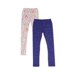 earth conscious Girls Pack Of 2 Printed Cotton Ankle-Length Leggings-picture-19