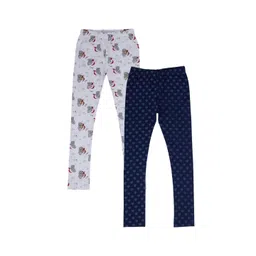 earth conscious Girls Pack Of 2 Printed Pure Cotton Ankle-Length Leggings-picture-18