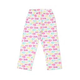 earth conscious Girls Pink & Yellow Printed Night suit image 2