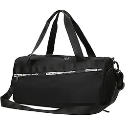 earthcone Multifunctional Travel Duffel Bag, Swim Sports Gym Bag with Separate Wet Pocket Waterproof Shoulder Weekender Bag for Men Women Black(1Pcs)-picture-35