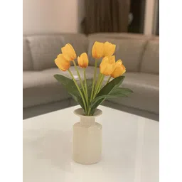 EarthCraft Yellow And Green Tulip Artificial Flower-picture-38