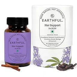 PCOS Balance Capsules | 100% Plant Based | Hormonal Support with Shatavari & Cinnamon | Inositol, Chasteberry To Regulate Cycles, Fight Acne Naturally & Balance PCOS | 30 Capsules-image-0