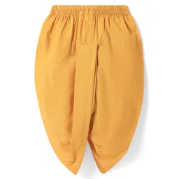 Earthy Touch Cotton Woven Full Sleeves Floral Printed Kurta Dhoti Set - Indigo image 5