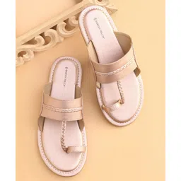 Earthy Touch Premium Ethnic Wear Chappal  - Rose Golden-picture-22