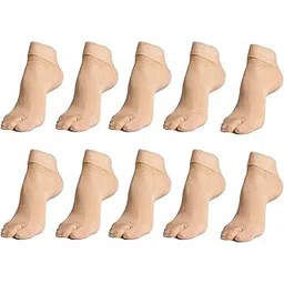 eastern club Nylon Blend Ultra-Thin Transparent Skin Color Ankle Length No Show Women/Girl Socks(10 PAIR)-picture-26