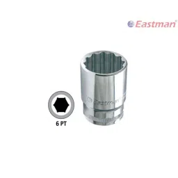Eastman 1/2 inch Drive BI-HEX Sockets -CRV, E-2201B, 27 mm (Pack of 6)-picture-25
