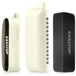 eastop EAST TOP ET12 WHITE - 12 Hole Chromatic Harmonica C Key Mouth Organ image 1