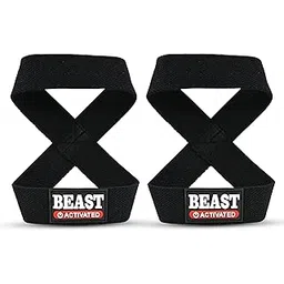 EasyHealth Slip Resistant Deadlift Straps For Gym Figure 8 Lifting Straps Gym Weightlifting Straps Wrist Support For Gym Men With Soft Paddings, Better Grip-picture-14