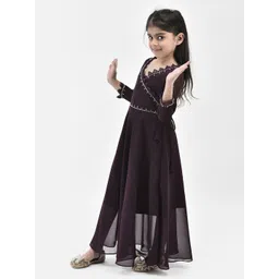 Eavan Girls Embellished Tie Up Lace Maxi Dress-picture-35