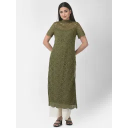 Eavan Green Net Lace Straight Kurti-picture-40