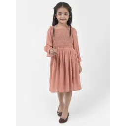 Eavan Kids Light Pink Solid Full Sleeves Dress-picture-25